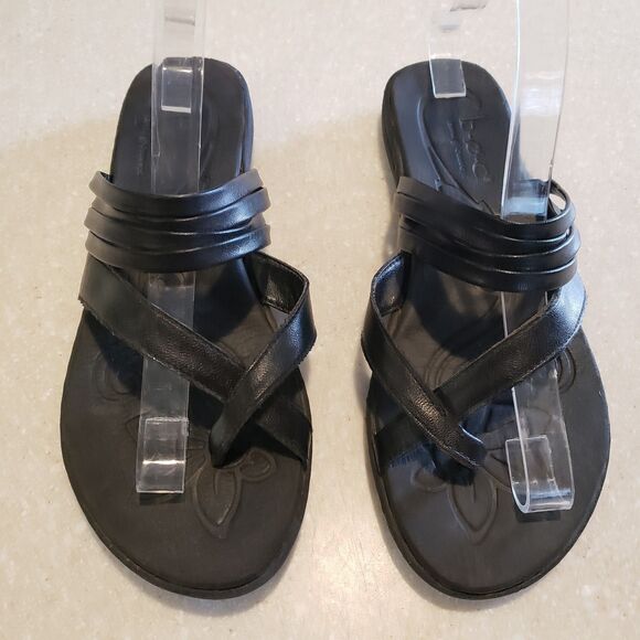 BORN b.o.c. Women's Alisha Black Strappy Slip On Sandals Size US 8 - Picture 2 of 6